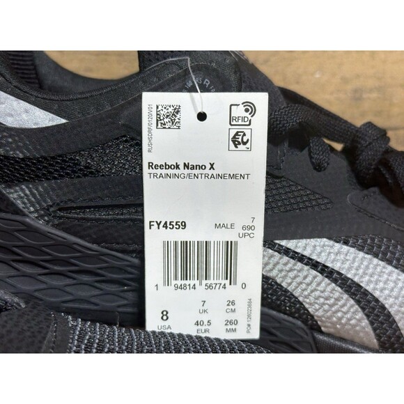 ?RARE - NEW Reebok NANO X Black, (100% Authentic) CrossFit Training NWT  $229 main image 8